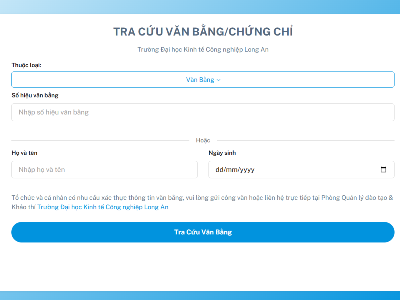 Hướng dẫn tra cứu văn bằng, chứng chỉ